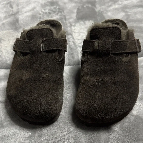 Birkenstock Suede Slip-On Shoes with Buckle - mocha size 40 - Picture 10 of 11